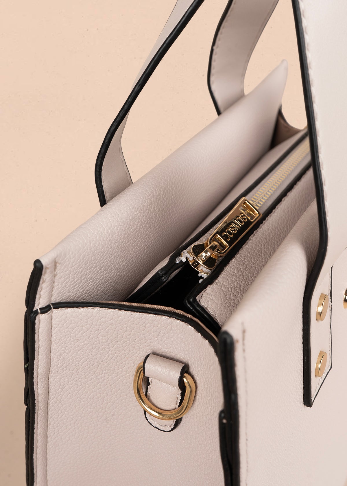 Bolso tipo cartera color nude 106323