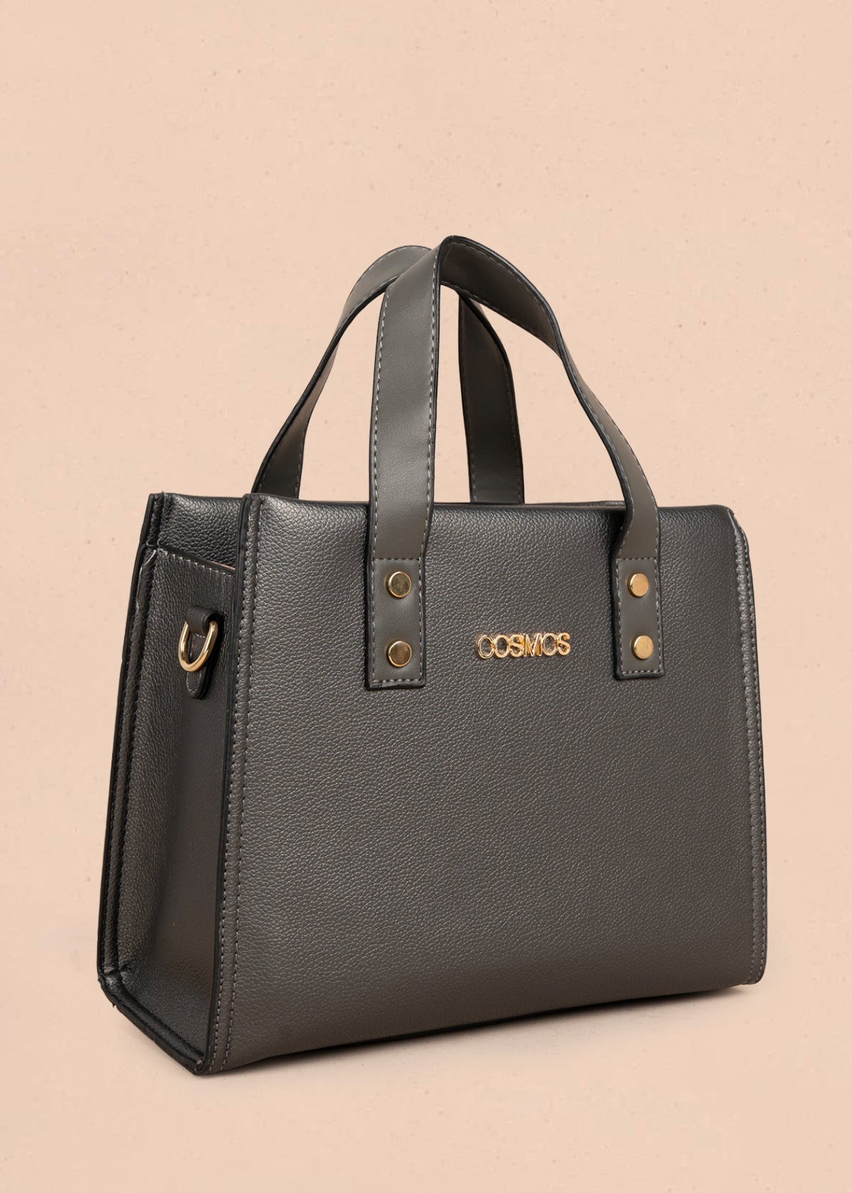 Bolso tipo cartera color plomo 106323