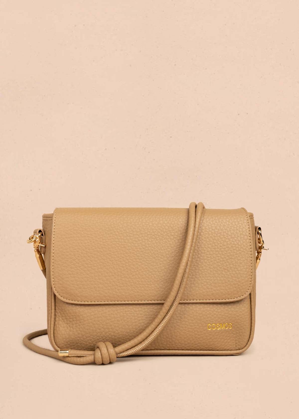 Bolso manos libres color moca texturizado 106325