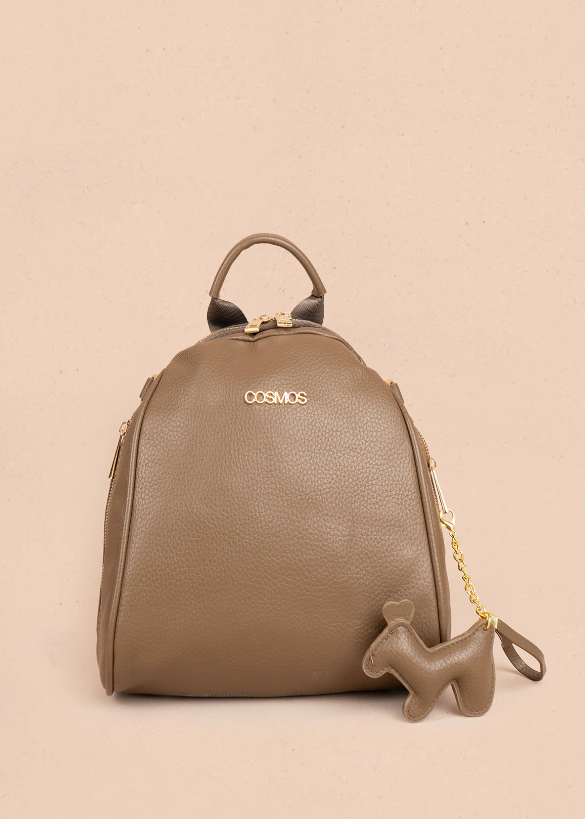 Morral en color chocolate con detalle de llavero 106326