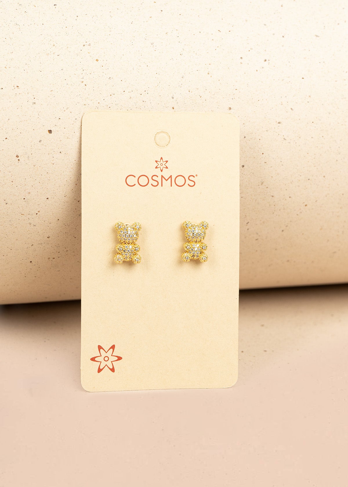 Aretes color dorado en forma de osos 106371