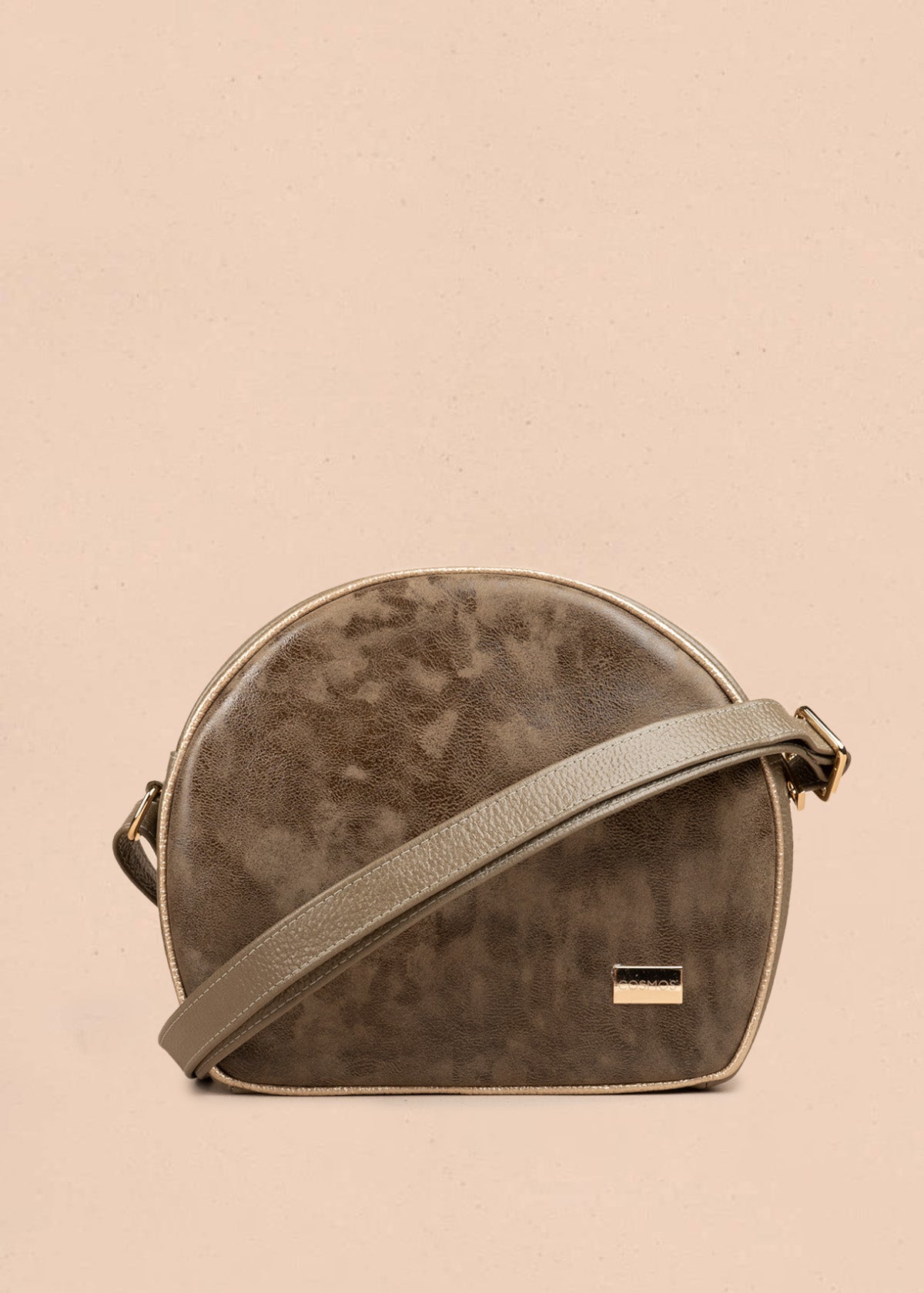 Bolso manos libres color verde con efecto desgastado 106621