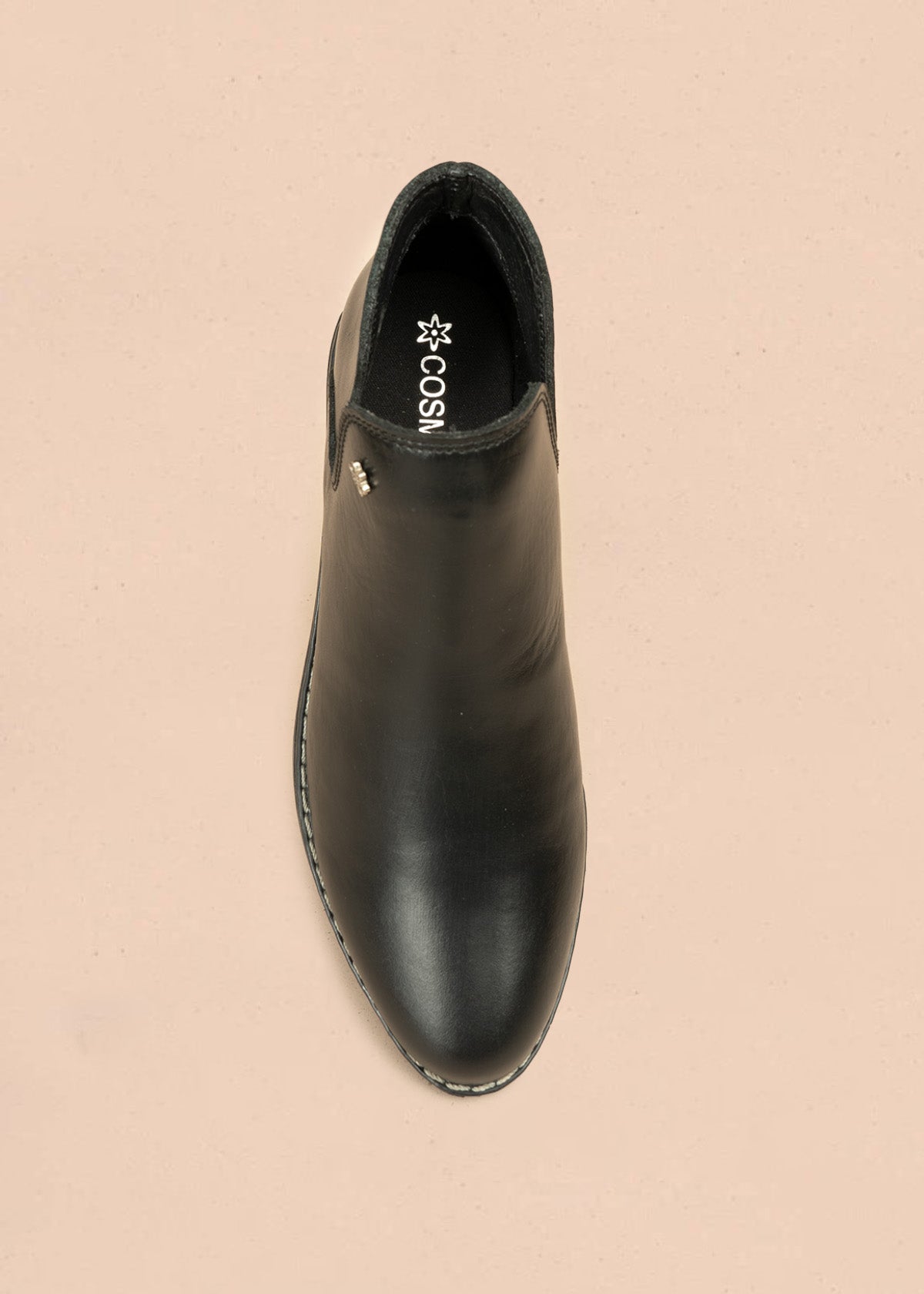 Botines clásicos de cuero color negro 106662