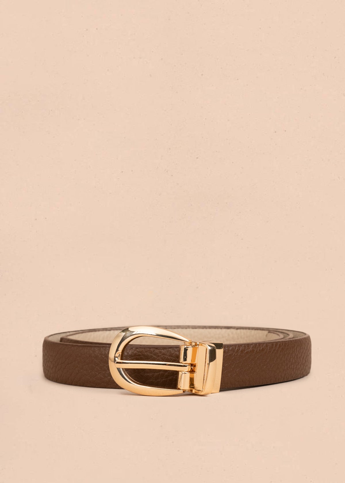 Cinturón doble faz color café 106681