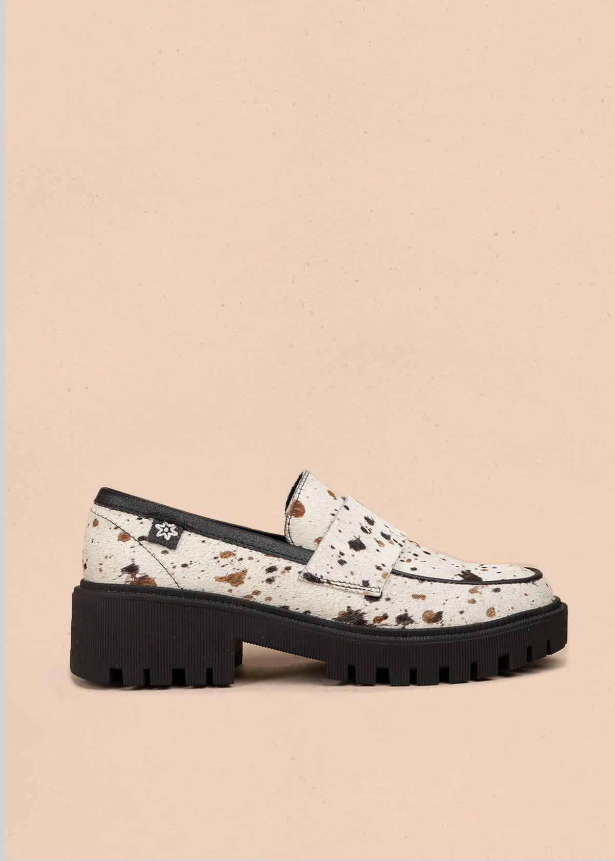 Mocasines de cuero animal print 106771