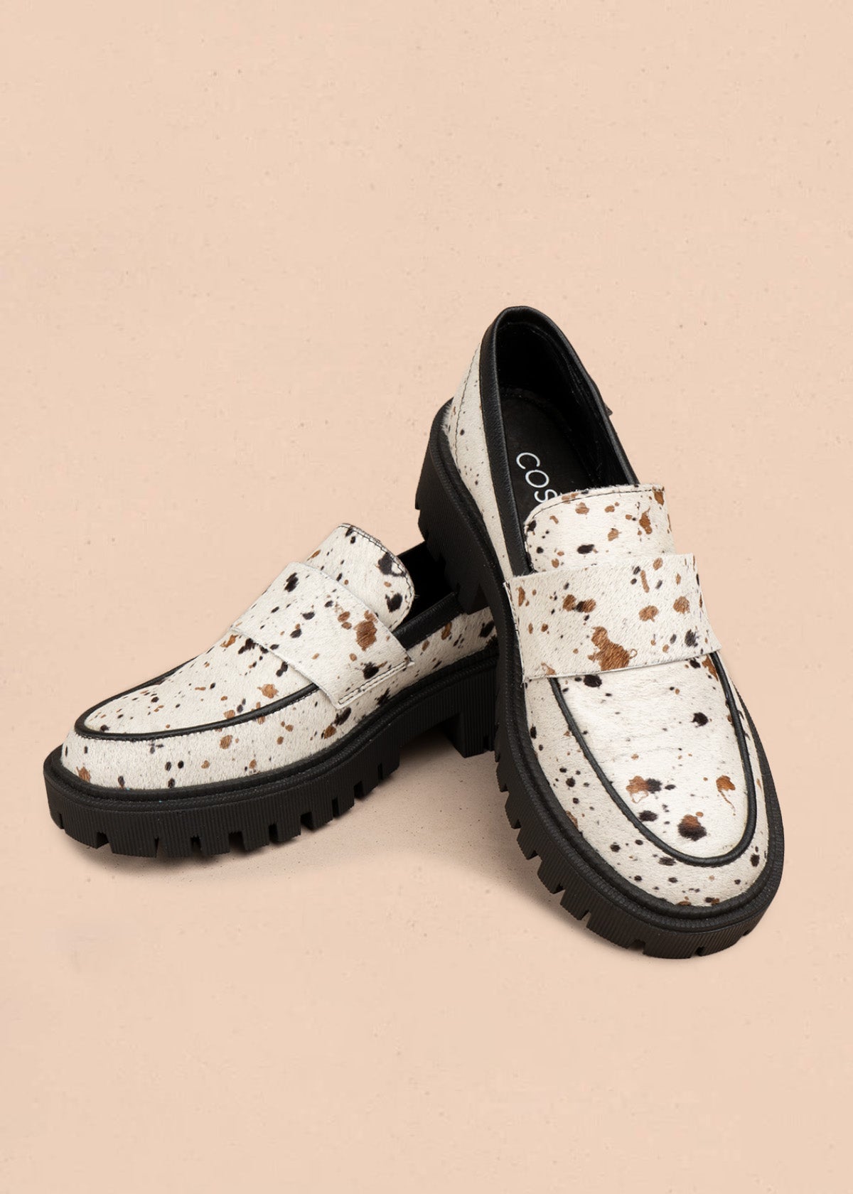 Mocasines de cuero animal print 106771