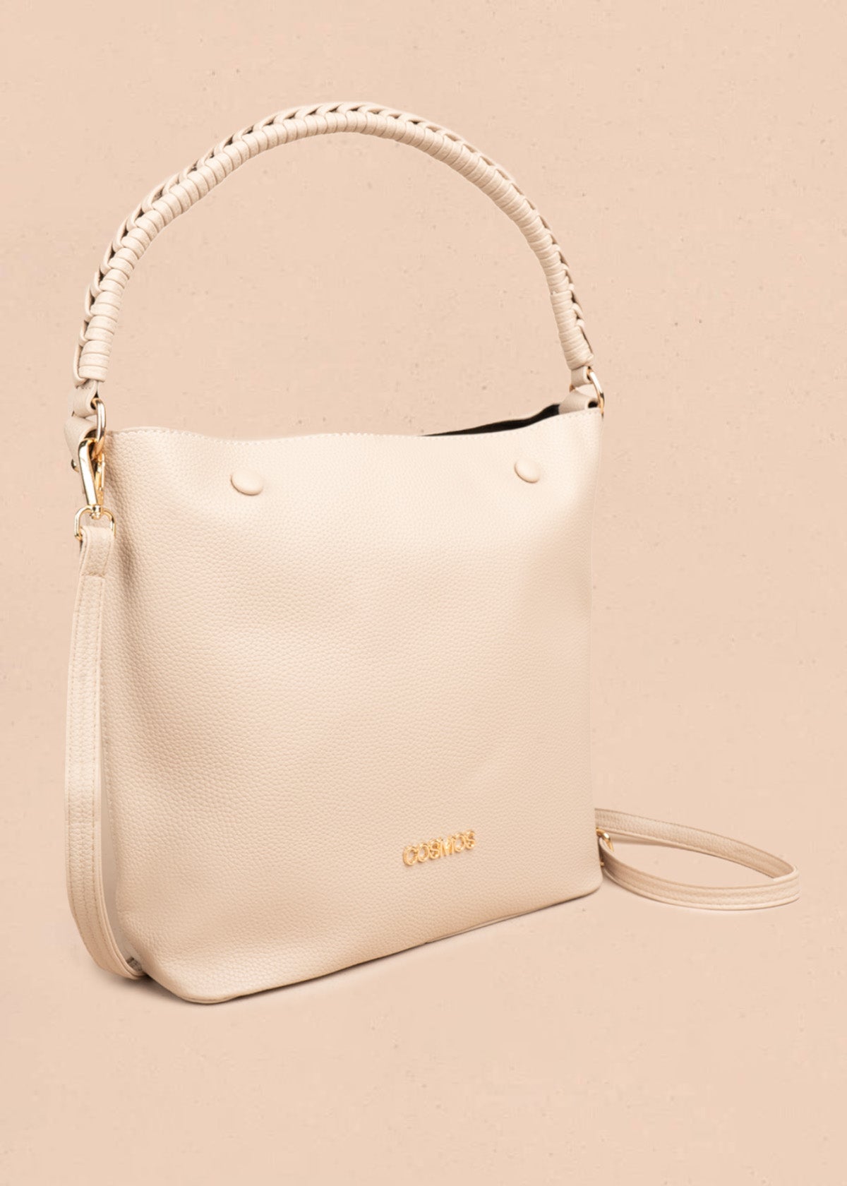 Bolso tipo cartera color beige 106786