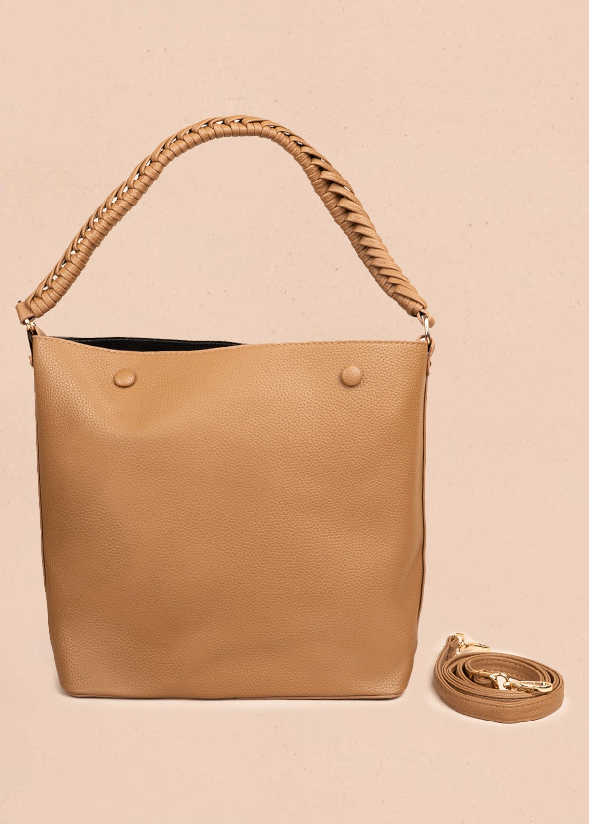 Bolso tipo cartera color café 106786