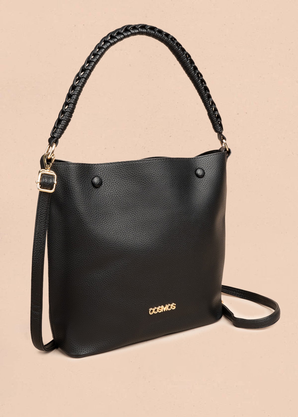Bolso tipo cartera color negro 106786