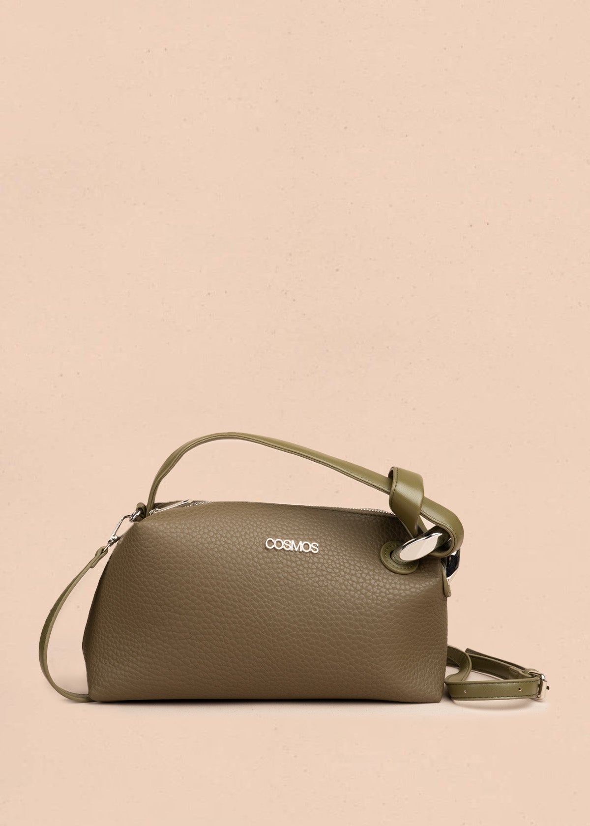Bolso manos libres color verde con texturizado 106788