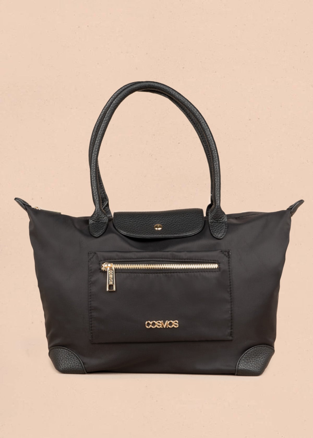 Bolso manos libres tipo shopping color negro 106790