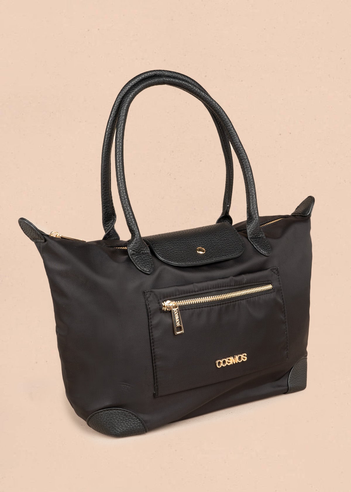 Bolso manos libres tipo shopping color negro 106790