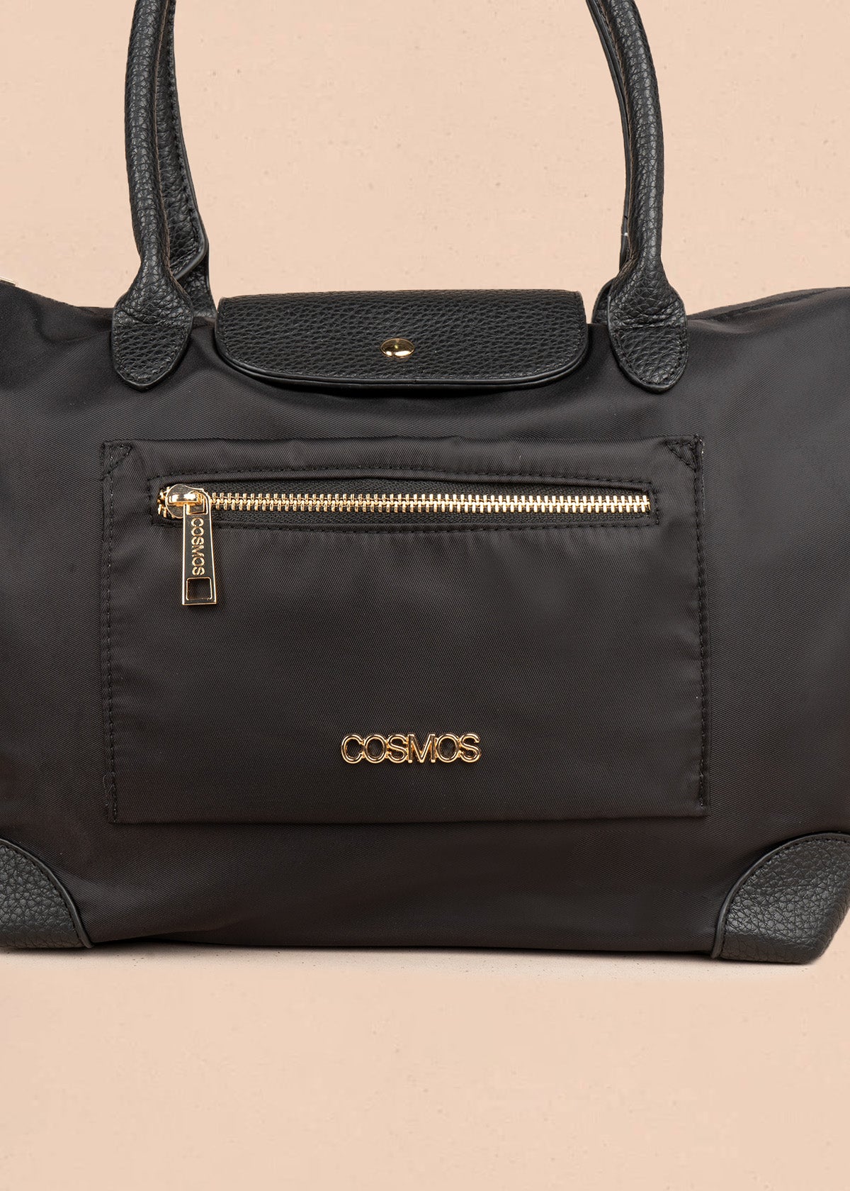 Bolso manos libres tipo shopping color negro 106790