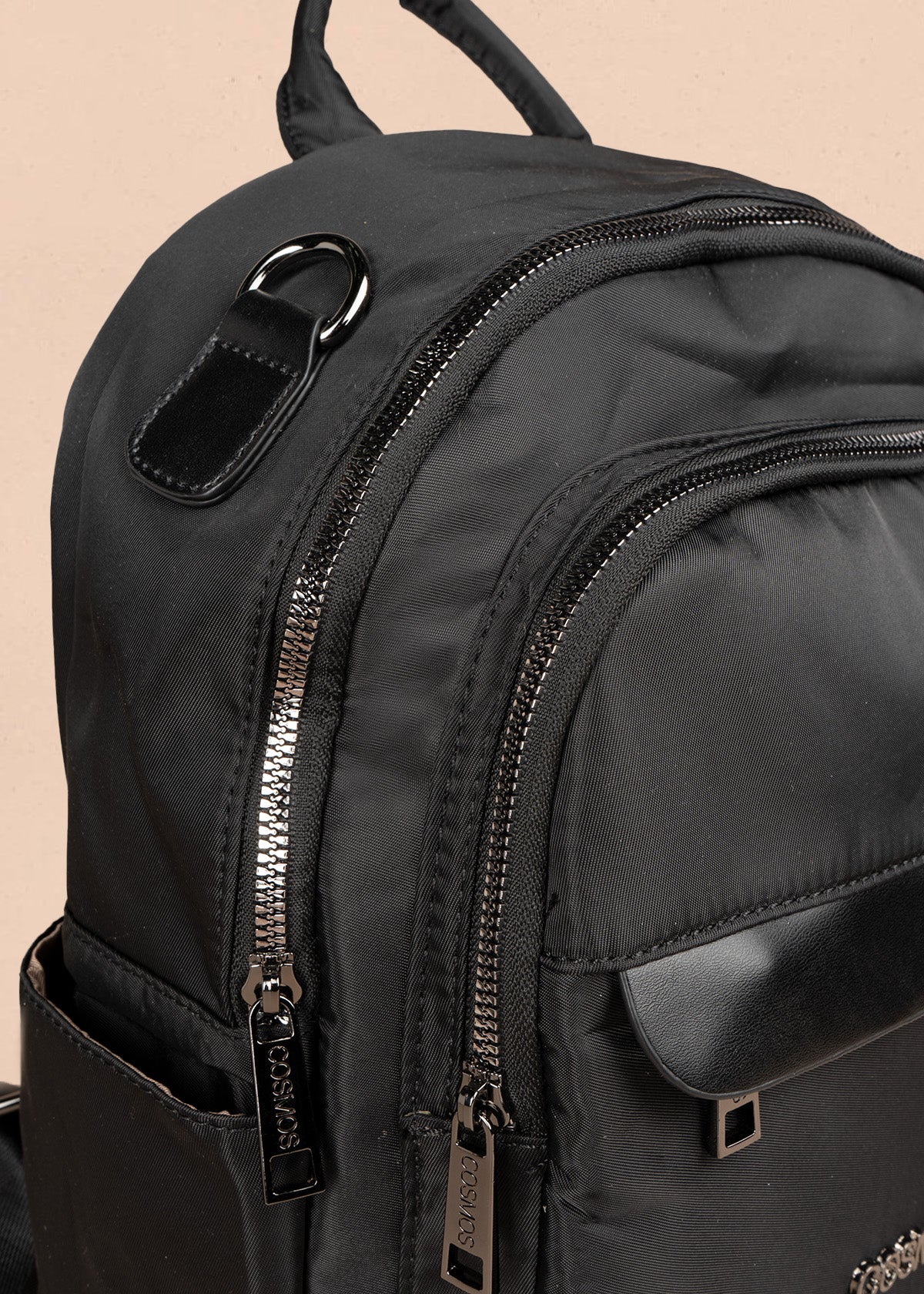 Morral en textil color negro 106793