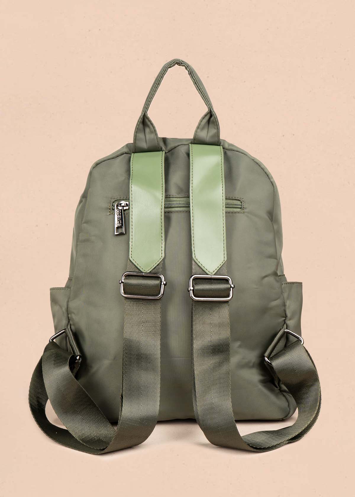 Morral en textil color verde 106793