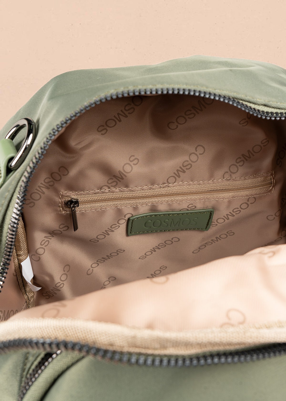 Morral en textil color verde 106793