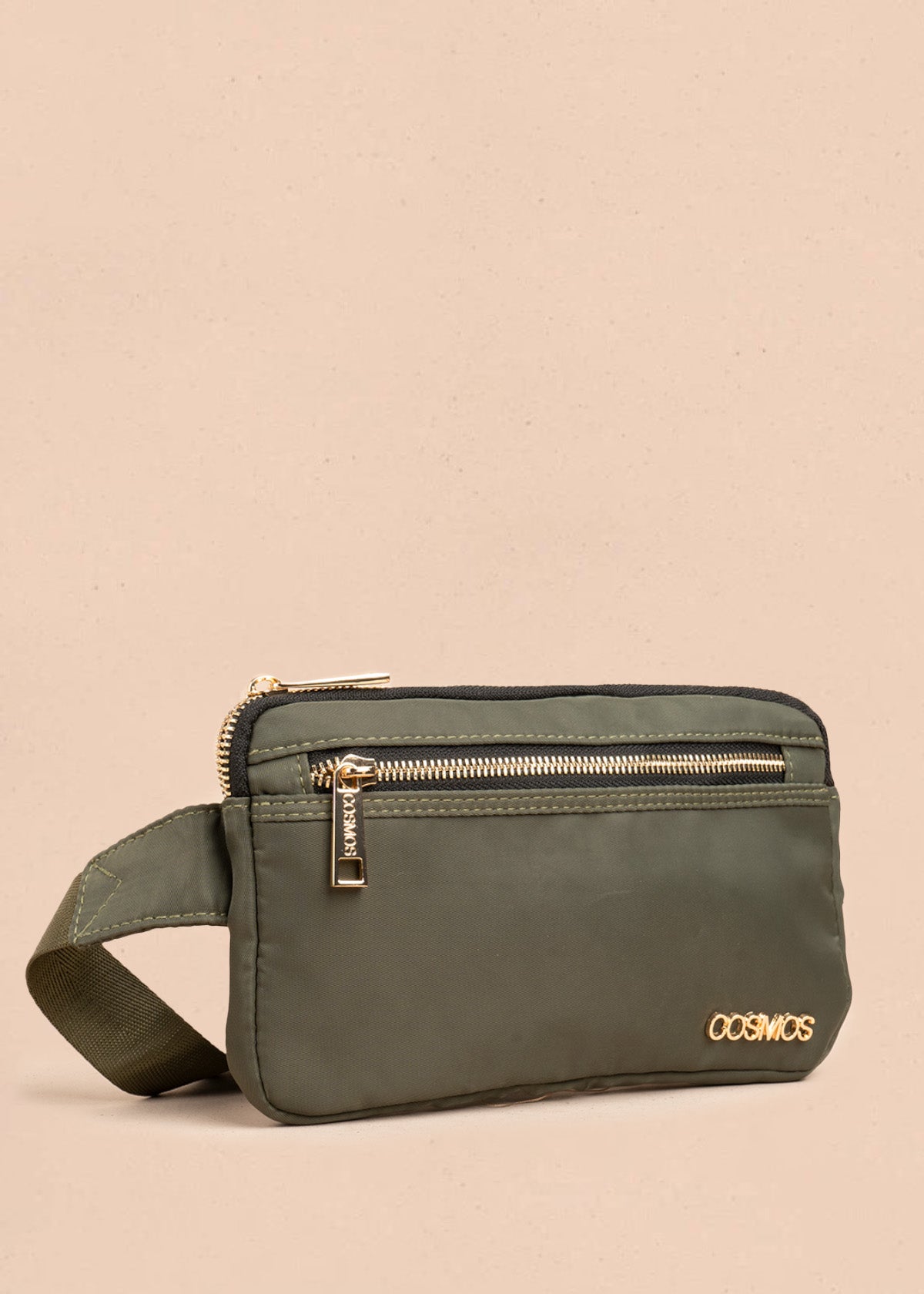 Riñonera color verde con bolsillo frontal 106803