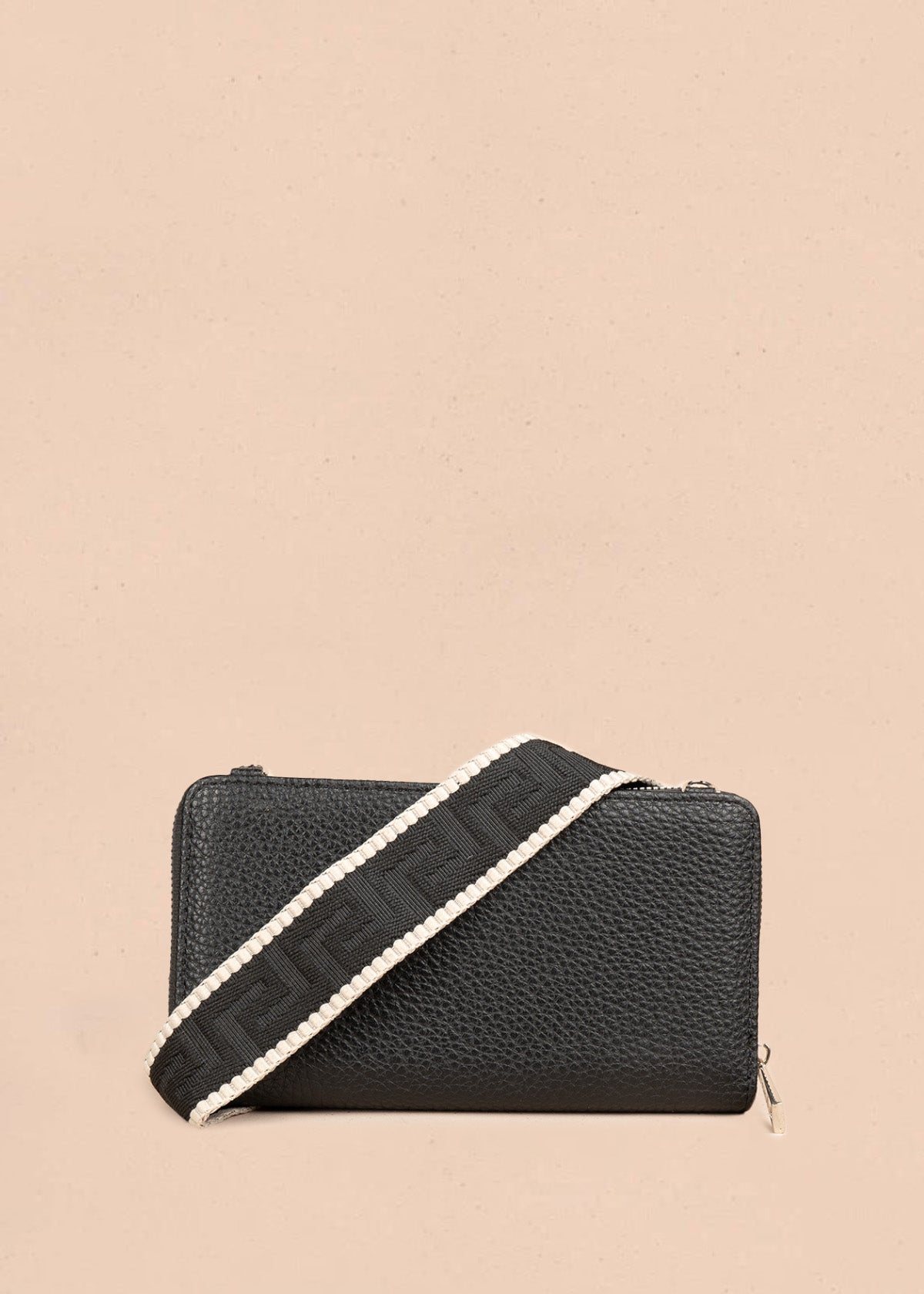 Porta celular con monedero circular color negro 106848