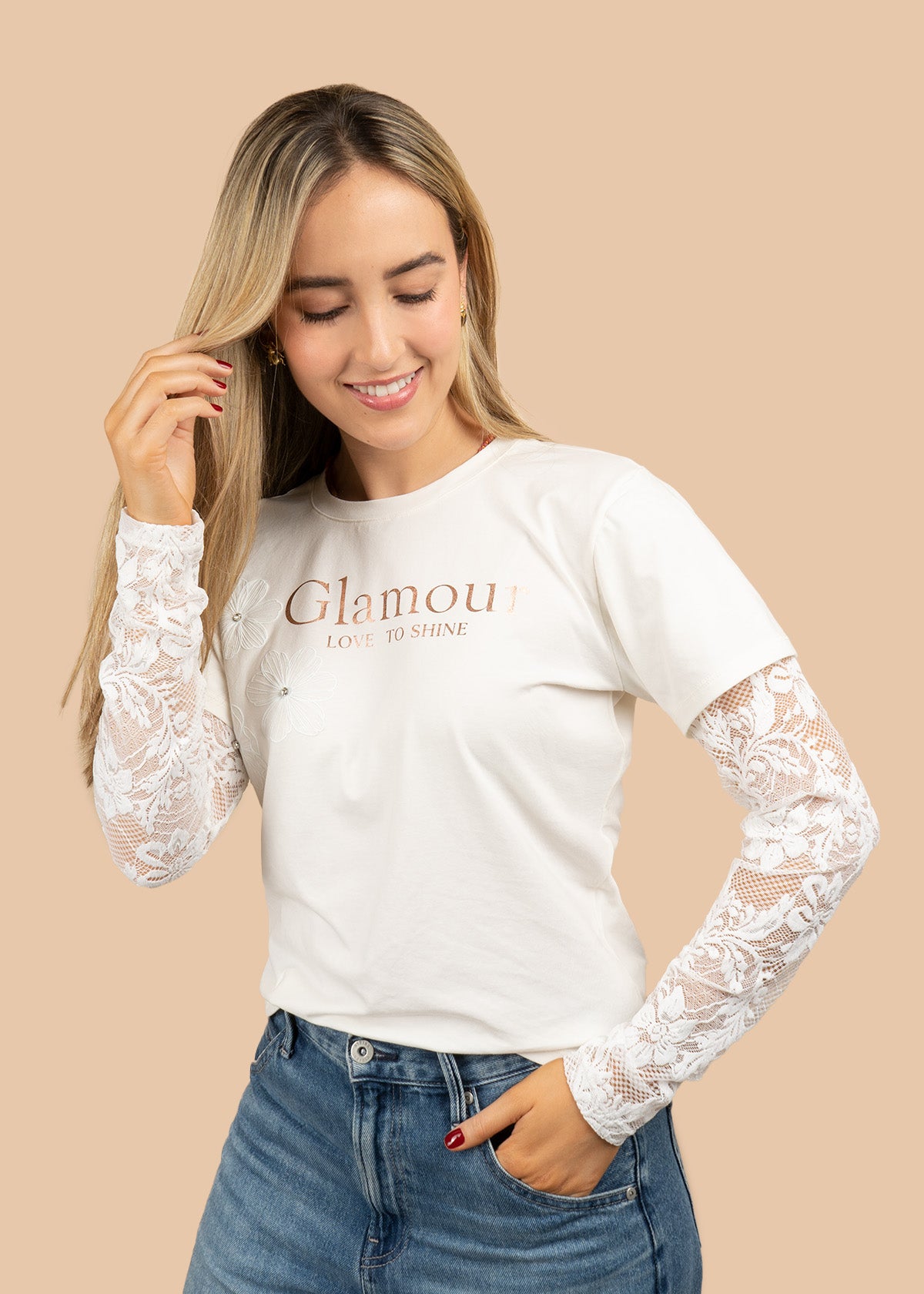 CAMISETA BEIGE 106908