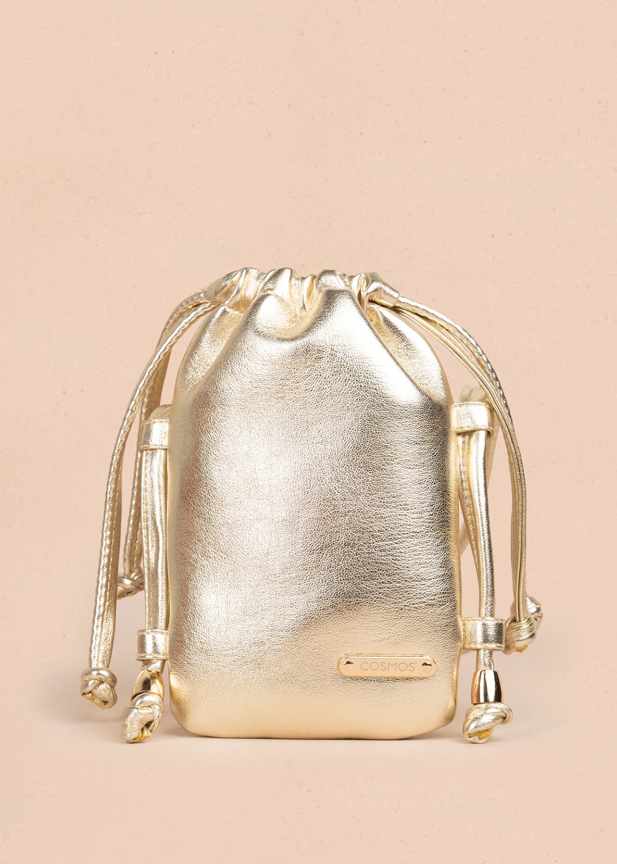 Bolso manos libres color champaña 106964