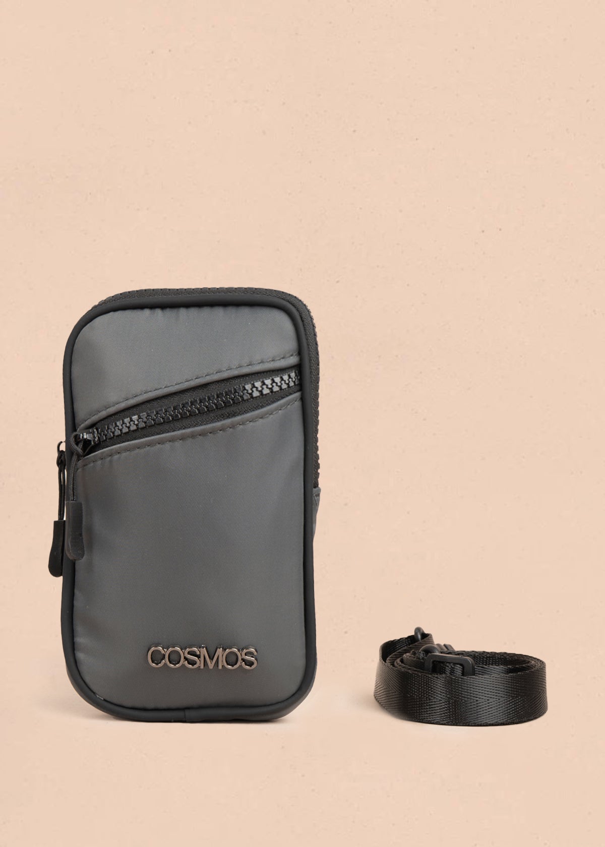 Porta celular color gris marca cosmos 106969