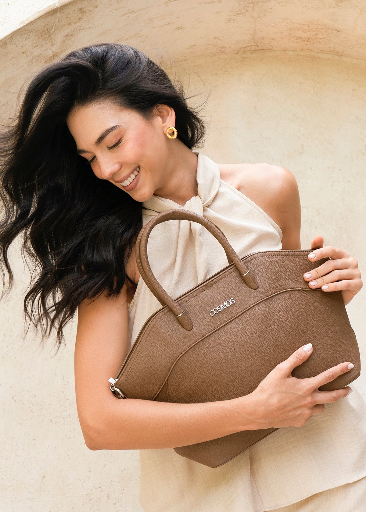 Bolso shopping color tabaco 106976