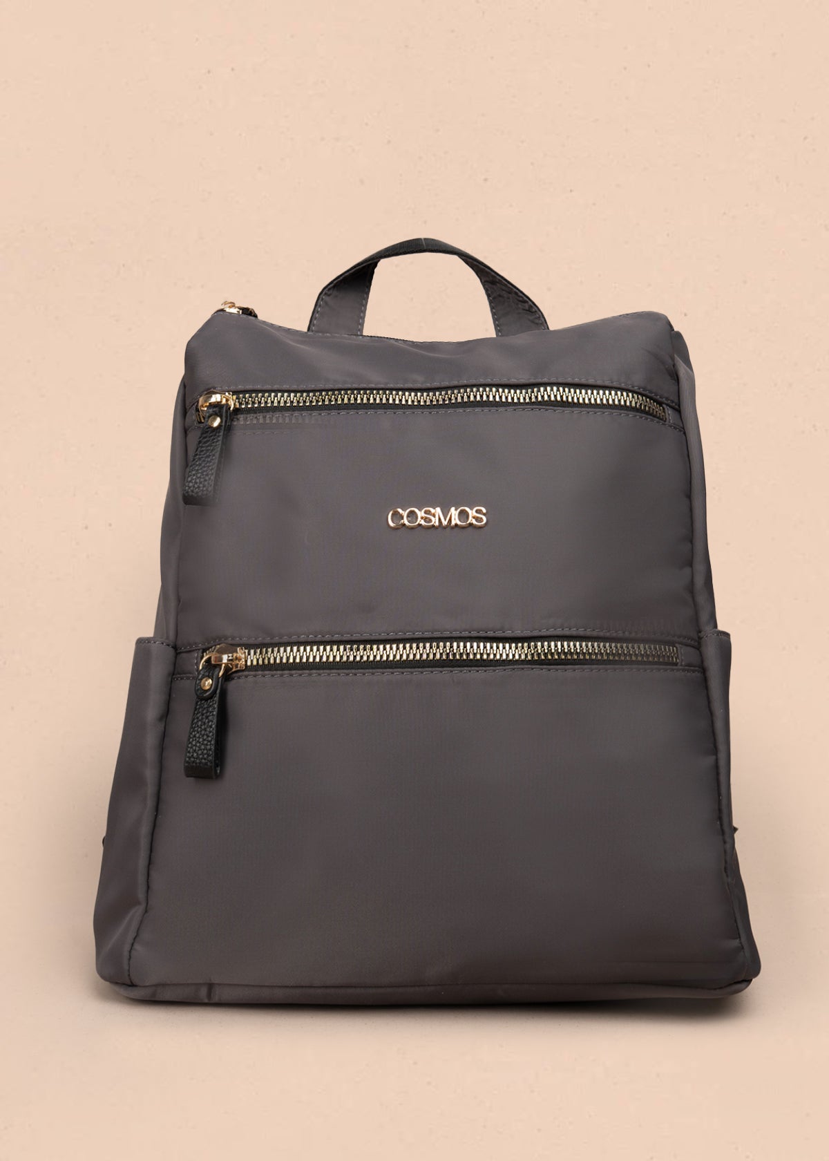 Morral color gris con doble bolsillo frontal 106979