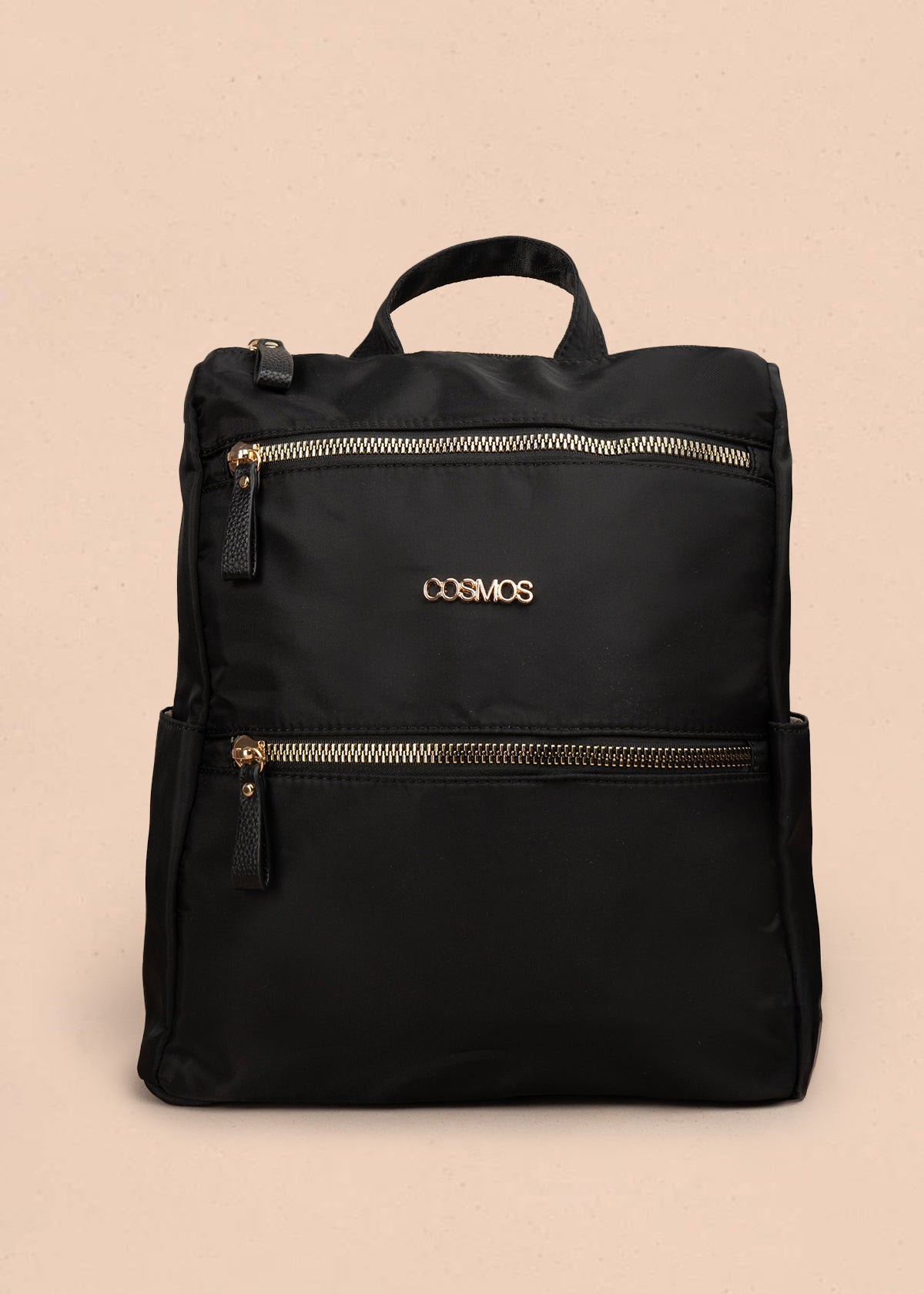 Morral color negro con doble bolsillo frontal 106979