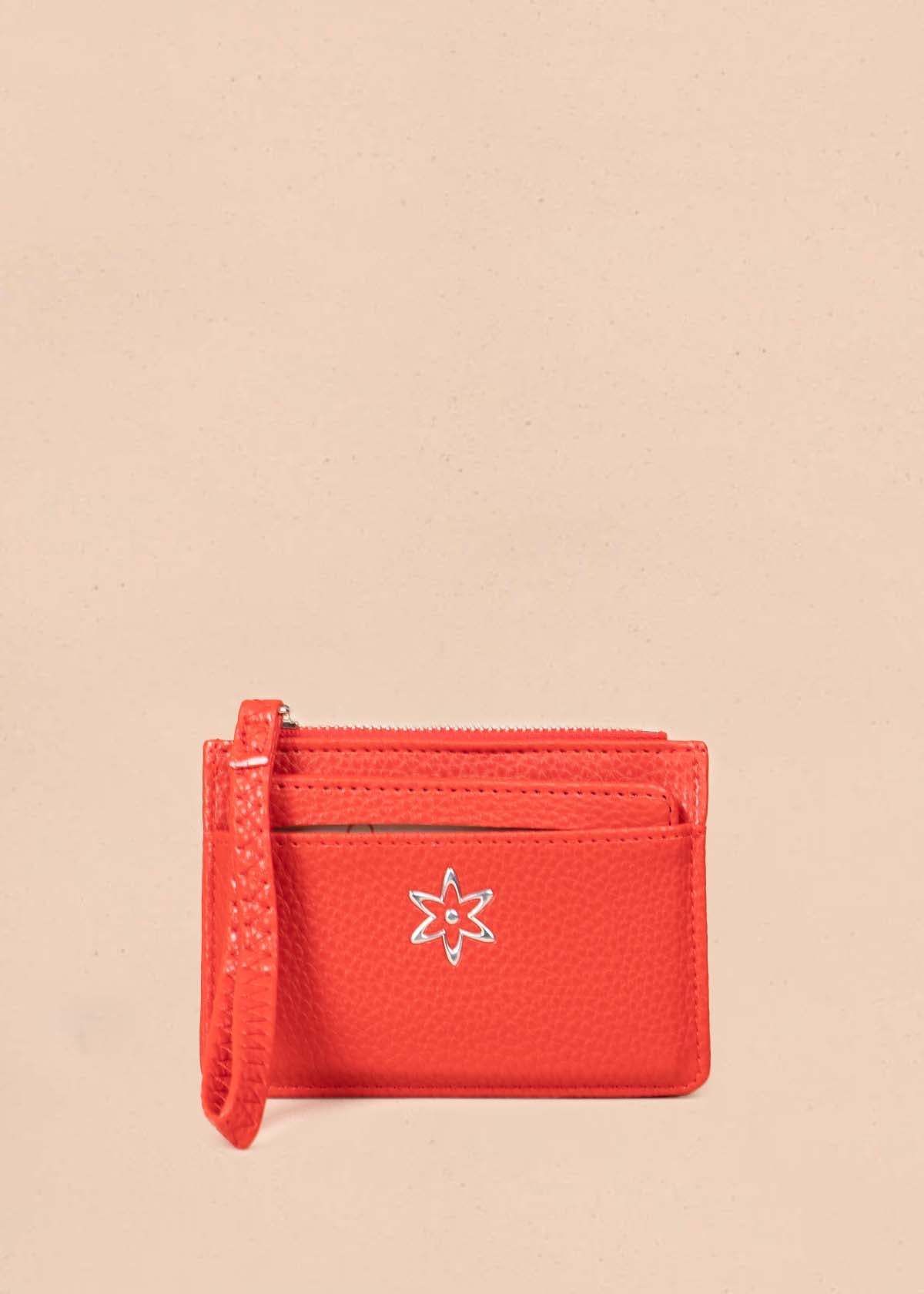 Porta documentos color rojo con muñequera 106981