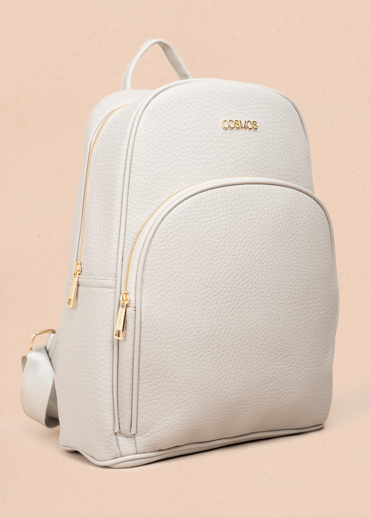 Morral casual color gris con cierre frontal 106986