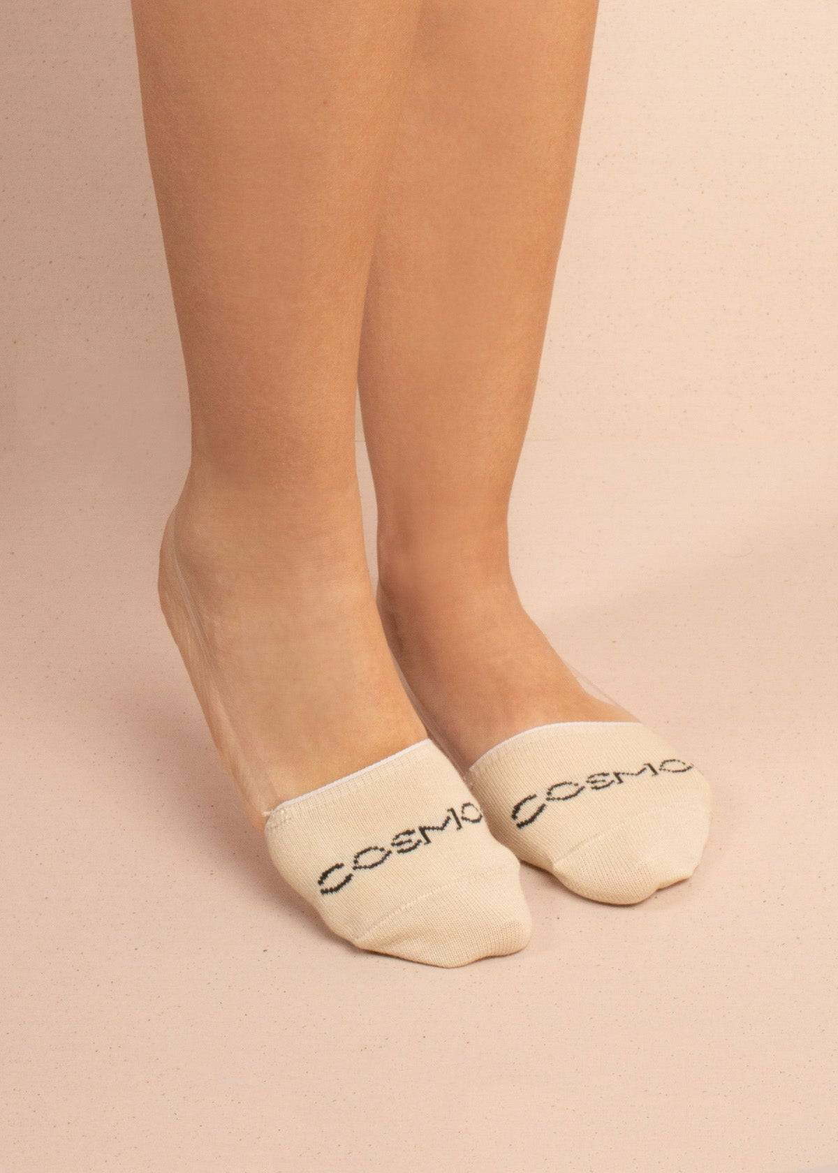 Medias puntera color beige con silicona