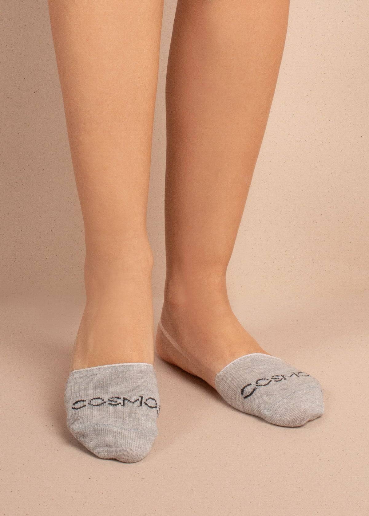 Medias puntera color gris con silicona